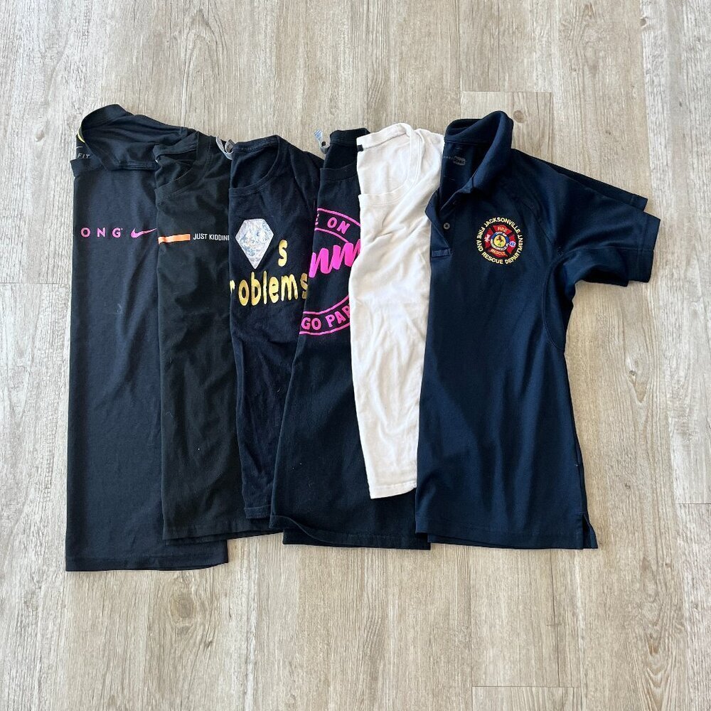 Womens Bundle of 6 Short Sleeve Shirts - S